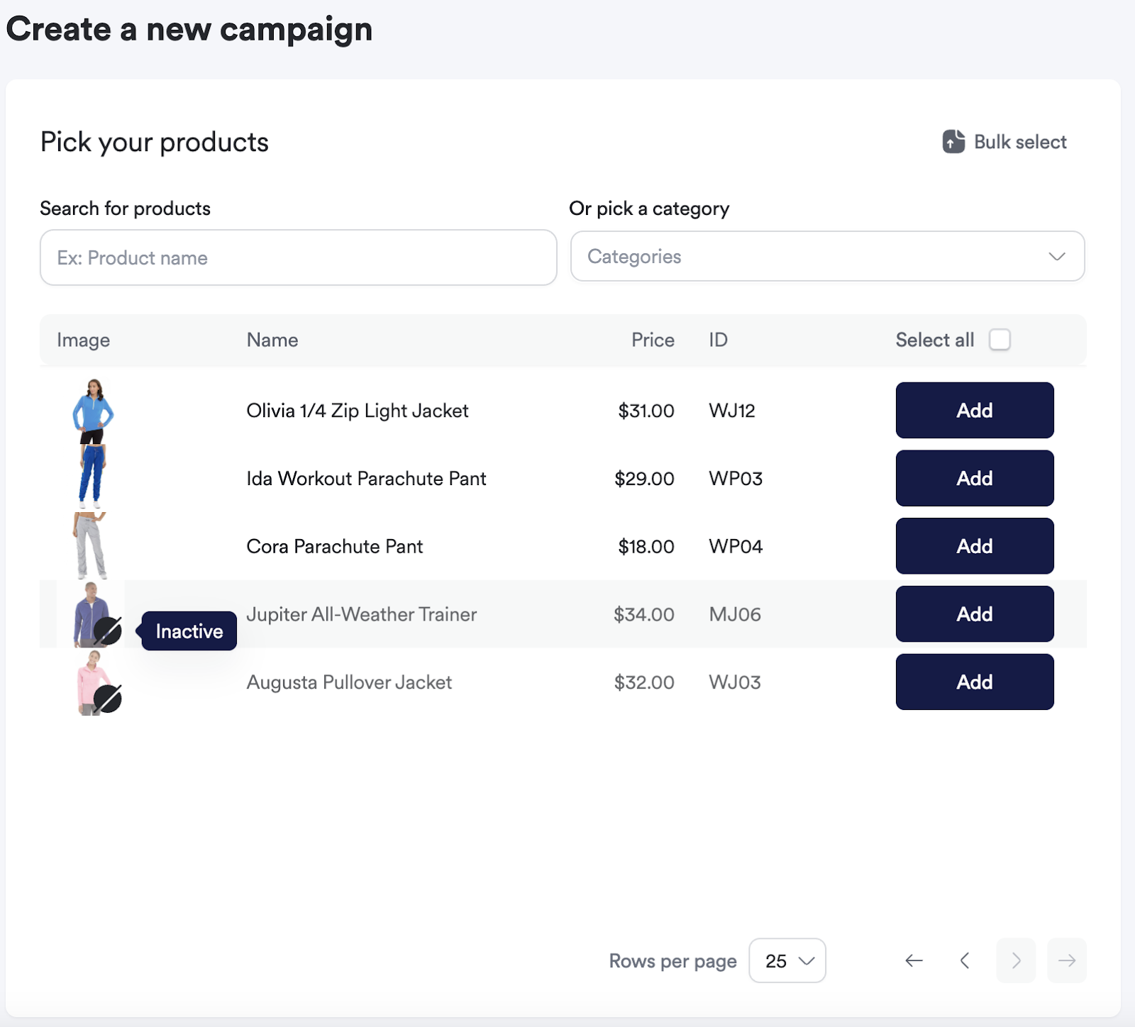 Screenshot showing for catalog synchronization functionality.