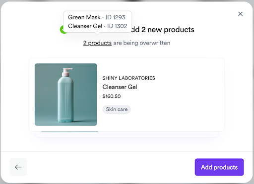 bulk upload products step 1