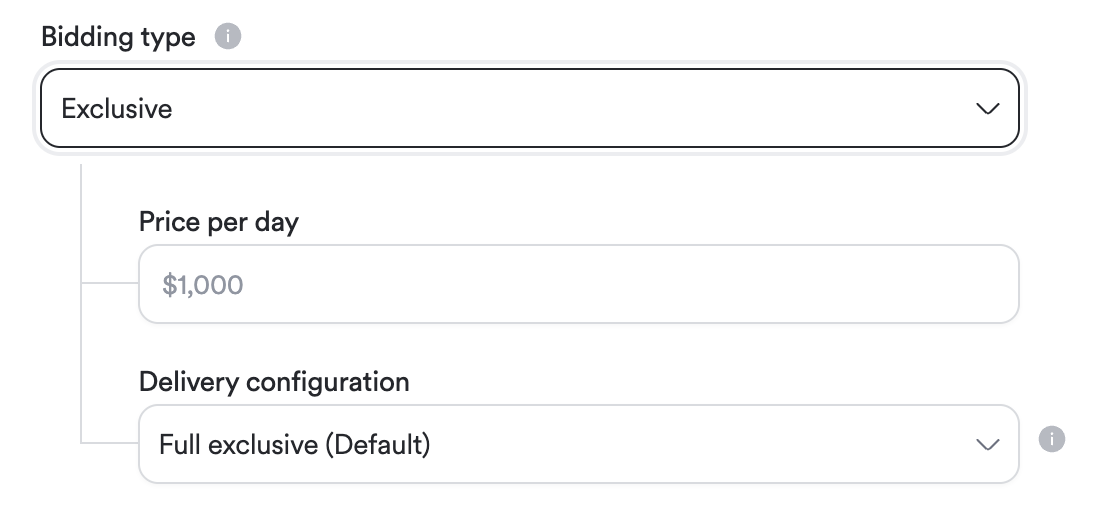Banner campaign delivery configuration with position selection