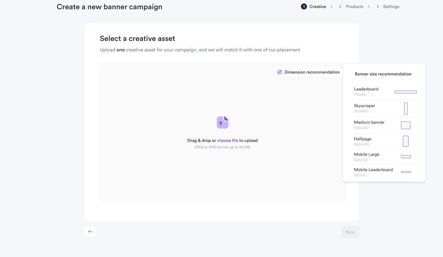 Step 2.2 of creating banners on Toppie