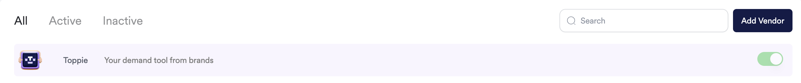 Showcasing Toppie in dashboard.